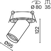 Встраиваемый светильник Maytoni Ceiling Wall Focus S C048CL-1BG Черный Золото-2
