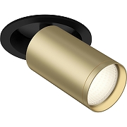 Встраиваемый светильник Maytoni Ceiling Wall Focus S C048CL-1BMG Черный Золото матовое
