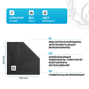 Душевой поддон из искусственного камня Vincea 90x90 VST-4SP9090A Антрацит-1