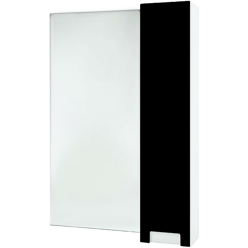 Зеркало со шкафом Bellezza Пегас 50 R 4610450021041 Черное Белое зеркало со шкафом bellezza пегас 50 r 4610406021033 красное белое