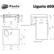 Раковина Paola Liguria 60x60 на стиральную машину Белая глянцевая-8