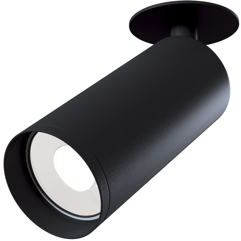 Встраиваемый светильник Maytoni Ceiling Wall Focus C018CL-01B Черный светильник встраиваемый gu5 3 черный 10 вт ip20 ritter alen 52054 2