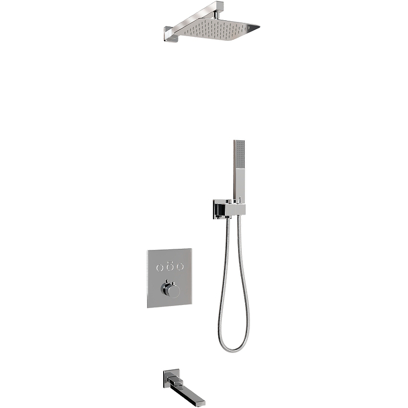 Душевая система RGW Shower Panels SP-371 511408371-01 с термостатом Хром душевая система rgw shower panels sp 35w 51140135 03 с термостатом белая