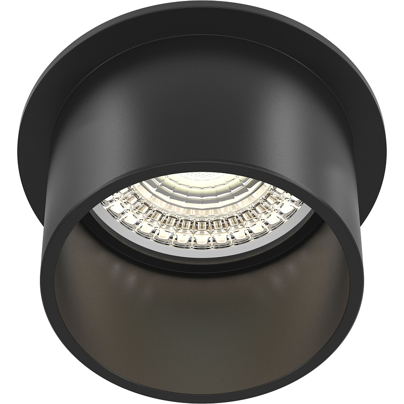 Встраиваемый светильник Maytoni Downlight Reif DL050-01B Черный светильник встраиваемый gu5 3 черный 10 вт ip20 ritter alen 52054 2