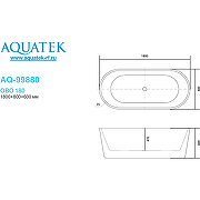 Акриловая ванна Aquatek ОВО 180x80 AQ-99880 без гидромассажа-3