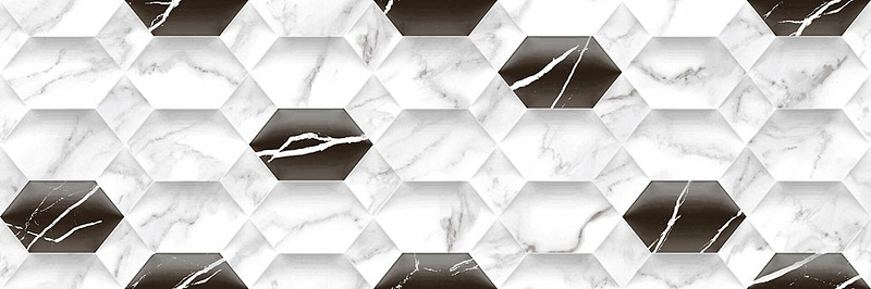 Керамическая плитка Gravita Carara Hexa Dec настенная 30х90 см