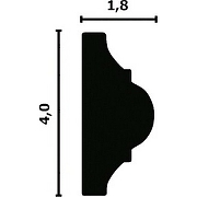 Угловой элемент молдинга Перфект P04-1 18x165x165 мм-1