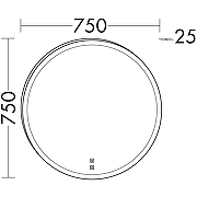 Зеркало Burgbad Lin20 75 SIJN075 с подсветкой с подогревом с сенсорным выключателем-2