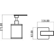 Дозатор для жидкого мыла Boheme 10969-B-G Черный Золото-3