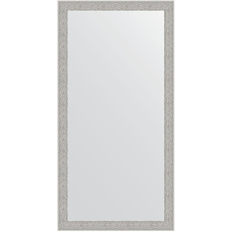 цена Зеркало Evoform Definite 101х51 BY 3070 в багетной раме - Волна алюминий 46 мм