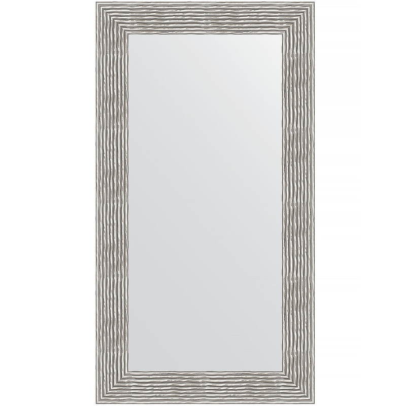 Зеркало Evoform Definite 110х60 BY 3089 в багетной раме - Волна хром 90 мм зеркало evoform definite 66х46 хром