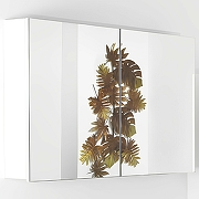 Зеркальный шкаф Boheme Armadi Art Vallessi 100 546-W с подсветкой Белый глянец