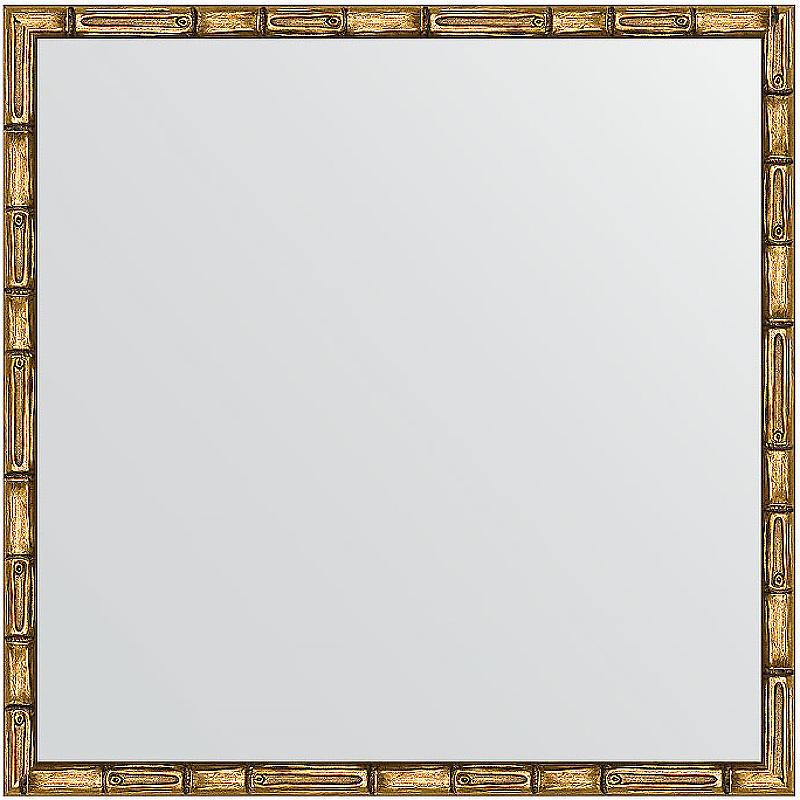 Зеркало Evoform Definite 57х57 BY 0609 в багетной раме - Золотой бамбук 24 мм зеркало солнце в золотой раме garda decor hz2002500