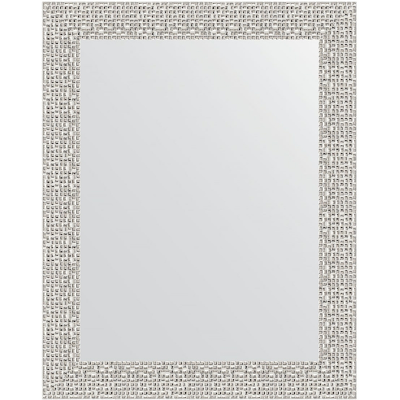 цена Зеркало Evoform Definite 48х38 BY 3004 в багетной раме - Мозаика хром 46 мм