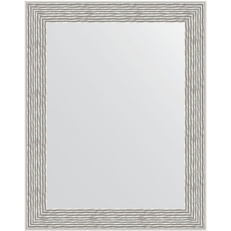 Зеркало Evoform Definite 48х38 BY 3006 в багетной раме - Волна алюминий 46 мм зеркало evoform definite 61х61 by 3134 в багетной раме волна алюминий 46 мм