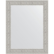 Зеркало Evoform Definite 48х38 BY 3006 в багетной раме - Волна алюминий 46 мм
