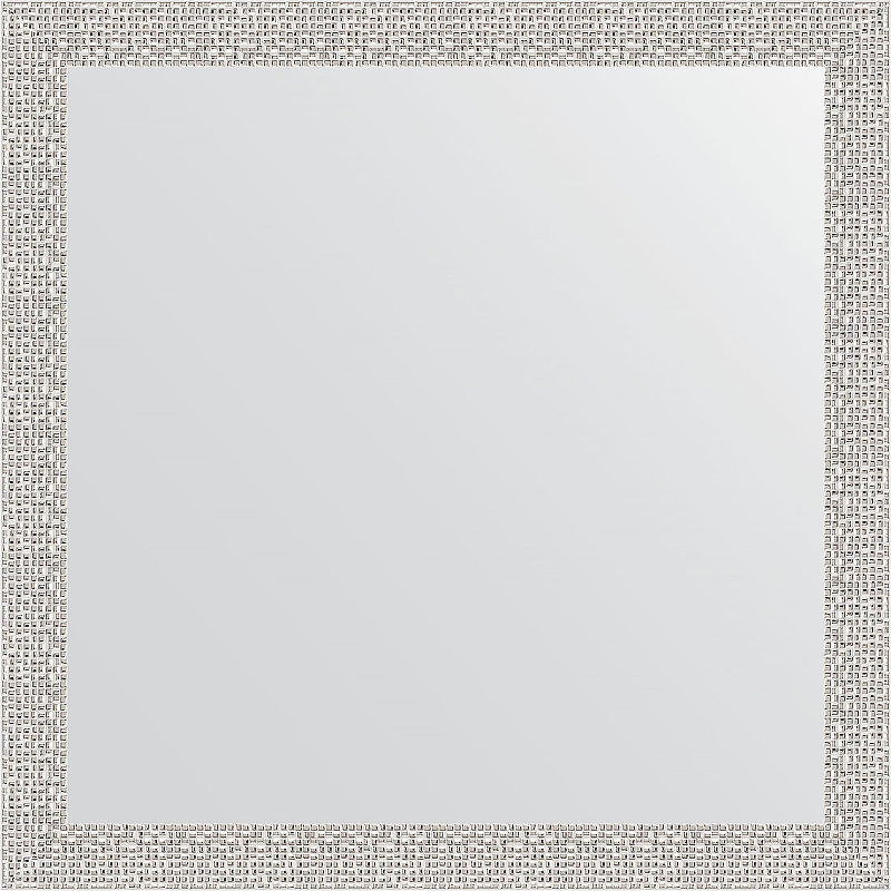 цена Зеркало Evoform Definite 61х61 BY 3132 в багетной раме - Мозаика хром 46 мм