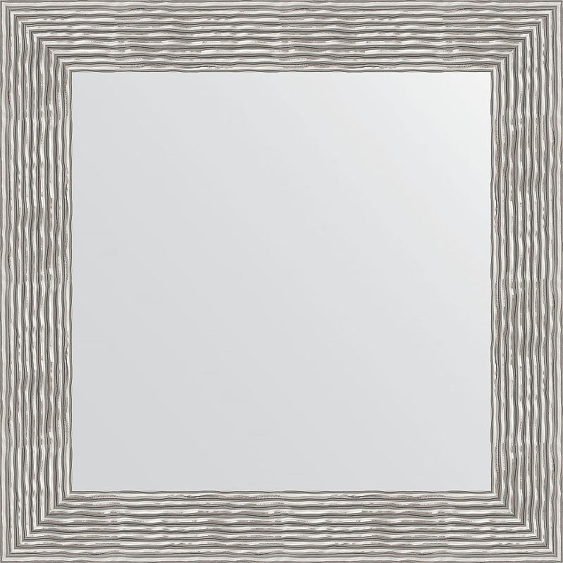 цена Зеркало Evoform Definite 70х70 BY 3153 в багетной раме - Волна хром 90 мм