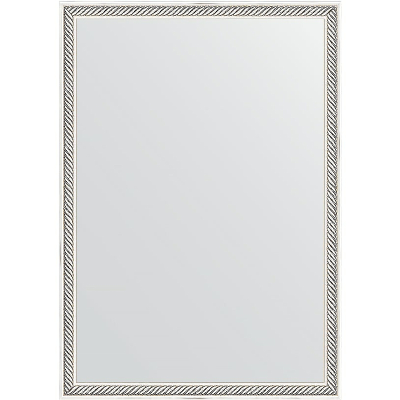 Зеркало Evoform Definite 68х48 BY 0622 в багетной раме - Витое серебро 28 мм