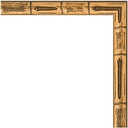 Зеркало Evoform Definite 67х67 BY 0660 в багетной раме - Золотой бамбук 24 мм-1