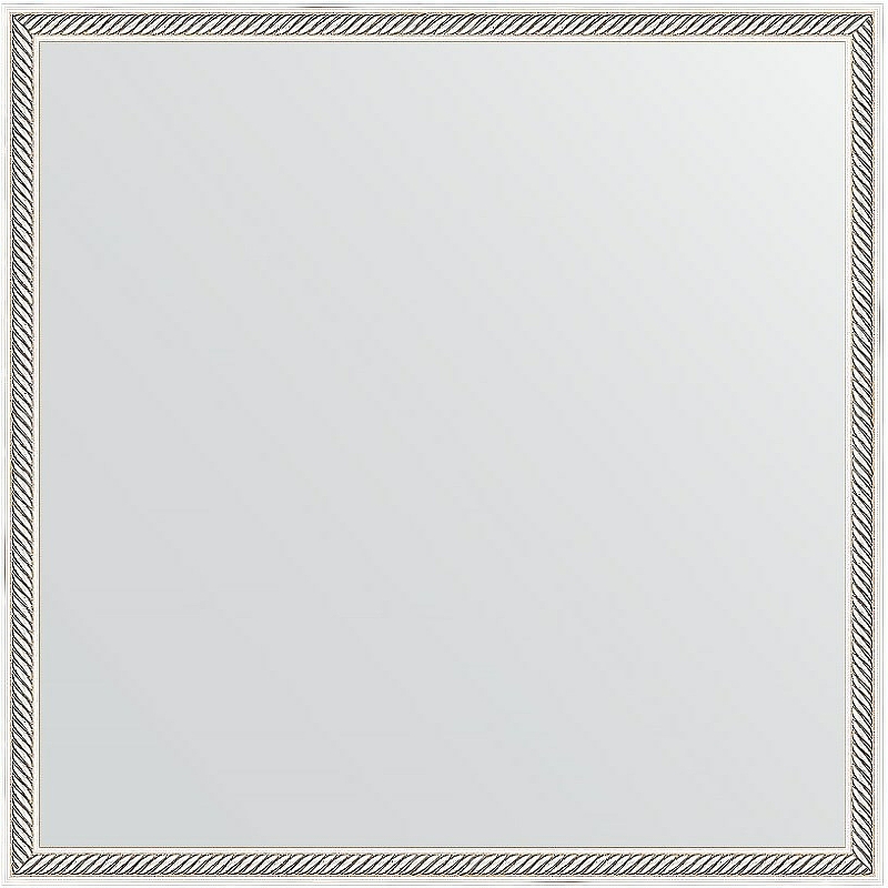 Зеркало Evoform Definite 68х68 BY 0656 в багетной раме - Витое серебро 28 мм