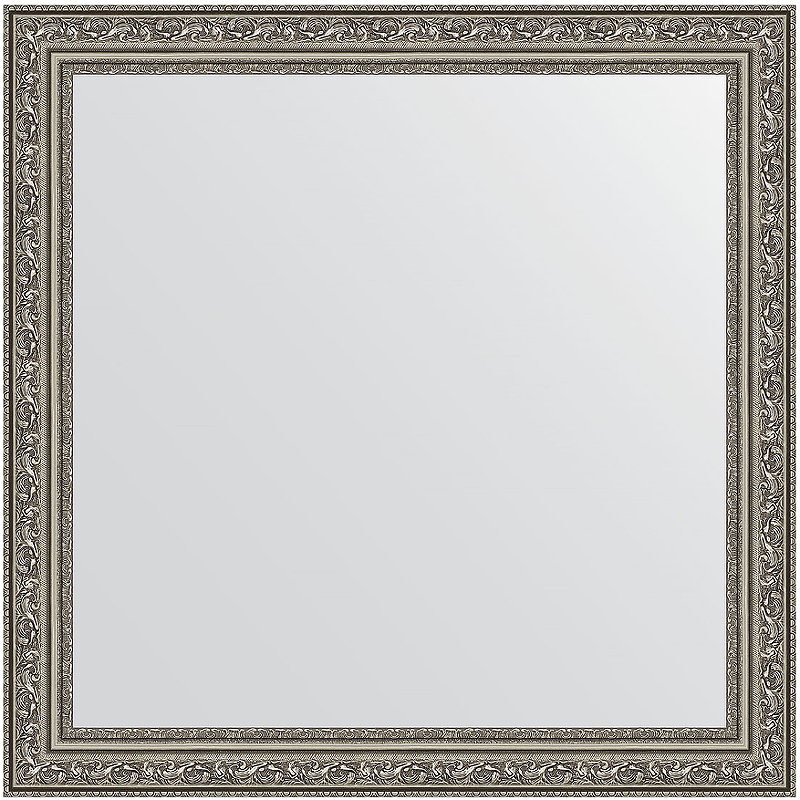 Зеркало Evoform Definite 64х64 BY 3136 в багетной раме - Виньетка состаренное серебро 56 мм