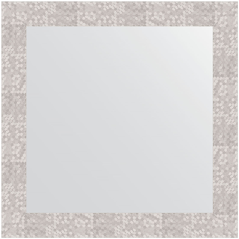 Зеркало Evoform Definite 66х66 BY 3147 в багетной раме - Соты алюминий 70 мм зеркало напольное в багетной раме evoform соты алюминий 70 мм 108x197 см