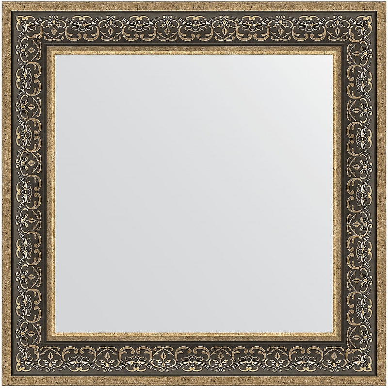 Зеркало Evoform Definite 73х73 BY 3160 в багетной раме - Вензель серебряный 101 мм зеркало evoform definite 83х83 by 3256 в багетной раме вензель серебряный 101 мм