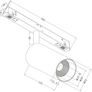 Трековый светильник Maytoni Magnetic track system Focus LED TR032-4-12W3K-W-DS-B Черный-4