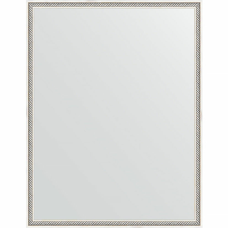 Зеркало Evoform Definite 88х68 BY 0674 в багетной раме - Витое серебро 28 мм