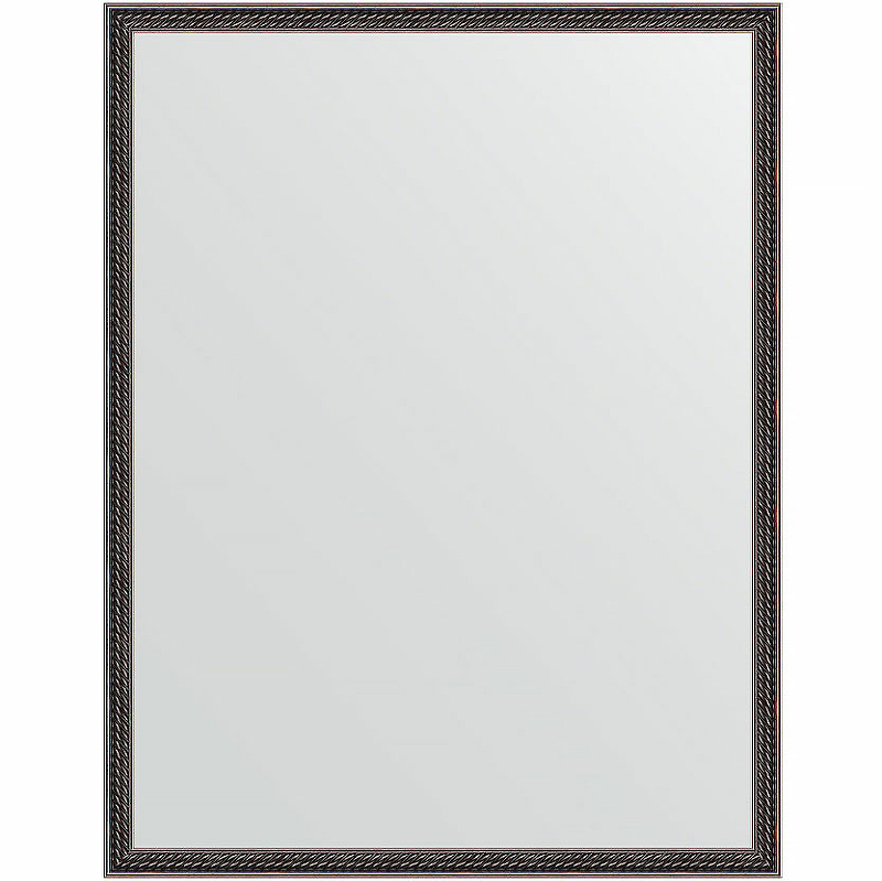 Зеркало Evoform Definite 88х68 BY 0676 в багетной раме - Витой махагон 28 мм зеркало напольное passo vivaro махагон