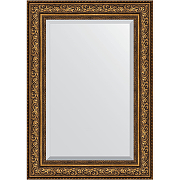 Зеркало Evoform Exclusive 100х70 BY 3453 с фацетом в багетной раме - Виньетка состаренная бронза 109 мм