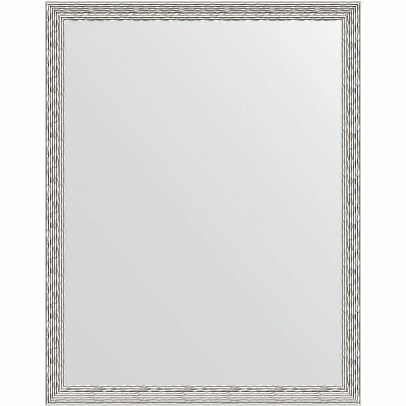 Зеркало Evoform Definite 91х71 BY 3262 в багетной раме - Волна алюминий 46 мм зеркало evoform definite 81х61 by 3166 в багетной раме волна алюминий 46 мм