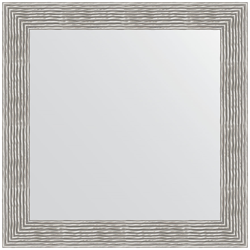 Зеркало Evoform Definite 80х80 BY 3249 в багетной раме - Волна хром 90 мм