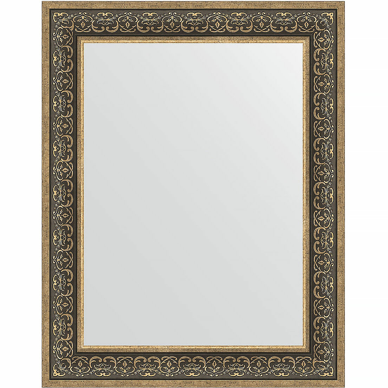 Зеркало Evoform Definite 93х73 BY 3192 в багетной раме - Вензель серебряный 101 мм зеркало с гравировкой в багетной раме вензель серебряный 101 мм 79x106 см