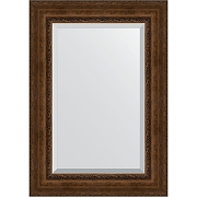 Зеркало Evoform Exclusive 120х72 BY 3455 с фацетом в багетной раме - Состаренная бронза с орнаментом 120 мм