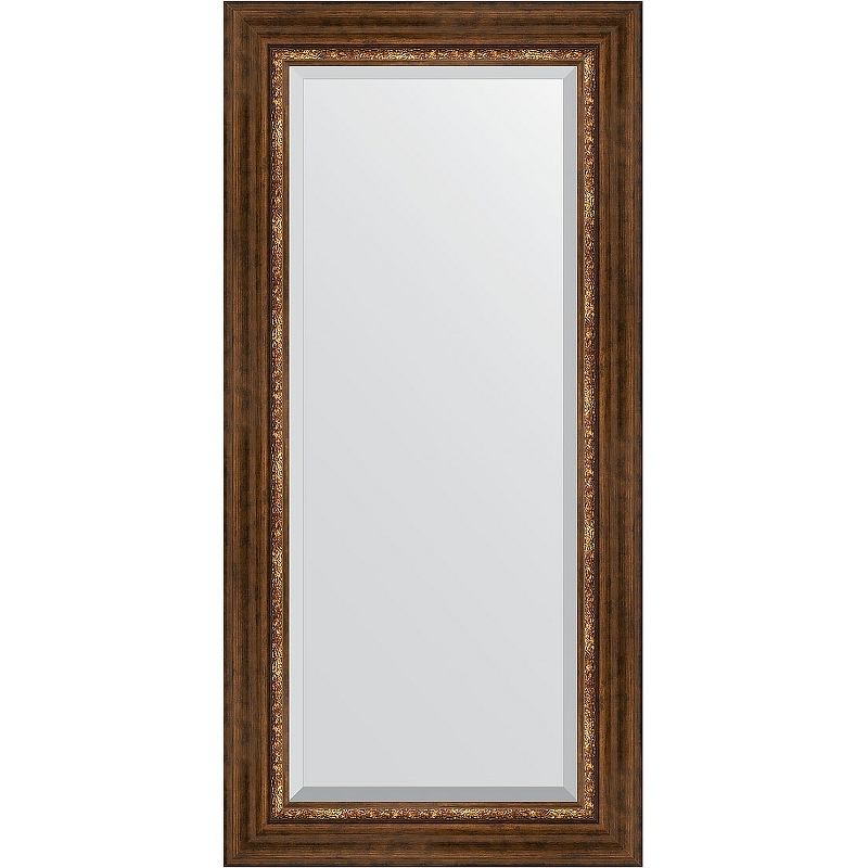 Зеркало Evoform Exclusive 116х56 BY 3491 с фацетом в багетной раме - Римская бронза 88 мм
