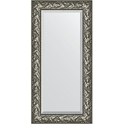 Зеркало Evoform Exclusive 119х59 BY 3494 с фацетом в багетной раме - Византия серебро 99 мм