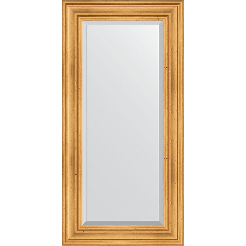 Зеркало Evoform Exclusive 119х59 BY 3496 с фацетом в багетной раме - Травленое золото 99 мм