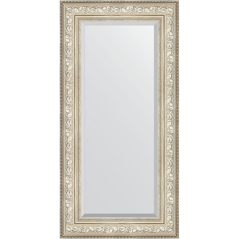 Зеркало Evoform Exclusive 120х60 BY 3504 с фацетом в багетной раме - Виньетка серебро 109 мм