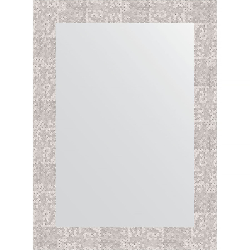 Зеркало Evoform Definite 76х56 BY 3051 в багетной раме - Соты алюминий 70 мм зеркало evoform definite 76х56 by 3048 в багетной раме серебряный дождь 70 мм