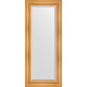 Зеркало Evoform Exclusive 139х59 BY 3522 с фацетом в багетной раме - Травленое золото 99 мм