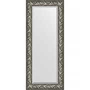 Зеркало Evoform Exclusive 139х59 BY 3520 с фацетом в багетной раме - Византия серебро 99 мм