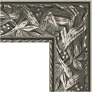 Зеркало Evoform Exclusive 139х59 BY 3520 с фацетом в багетной раме - Византия серебро 99 мм-2