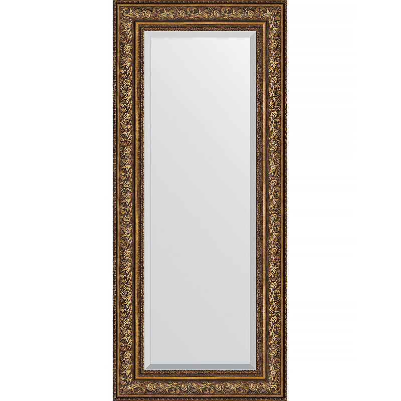 Зеркало Evoform Exclusive 140х60 BY 3531 с фацетом в багетной раме - Виньетка состаренная бронза 109 мм