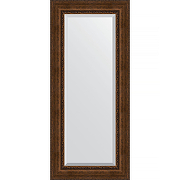 Зеркало Evoform Exclusive 152х67 BY 3559 с фацетом в багетной раме - Состаренная бронза с орнаментом 120 мм
