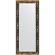 Зеркало Evoform Exclusive 159х69 BY 3579 с фацетом в багетной раме - Вензель серебряный 101 мм