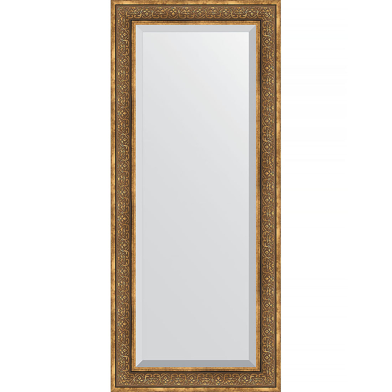 Зеркало Evoform Exclusive 159х69 BY 3578 с фацетом в багетной раме - Вензель бронзовый 101 мм