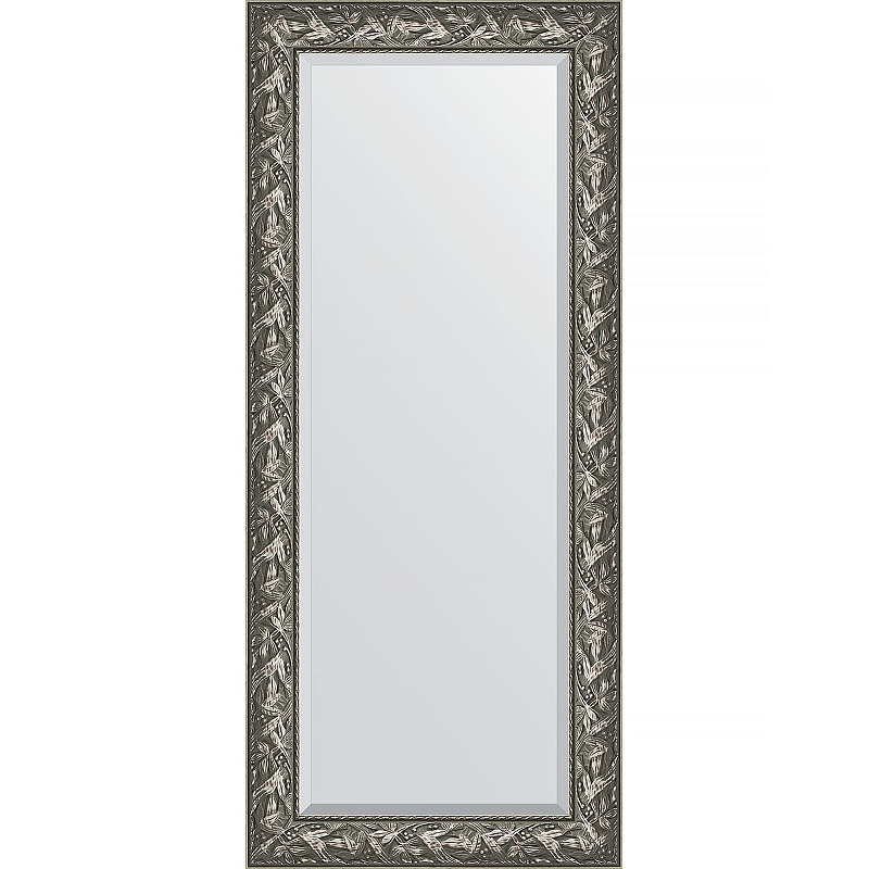 Зеркало Evoform Exclusive 159х69 BY 3572 с фацетом в багетной раме - Византия серебро 99 мм