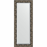 Зеркало Evoform Exclusive 133х53 BY 1156 с фацетом в багетной раме - Серебряный бамбук 73 мм